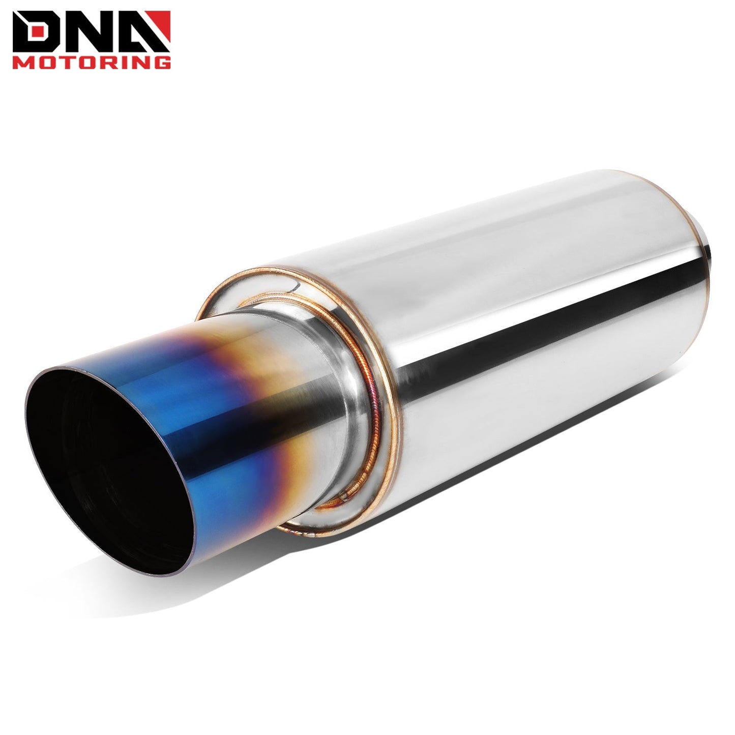DNA MOTORING Stainless Steel Straight-Through Exhaust Muffler    Home Decor Supply | Online Retail | ShoreShopper.com