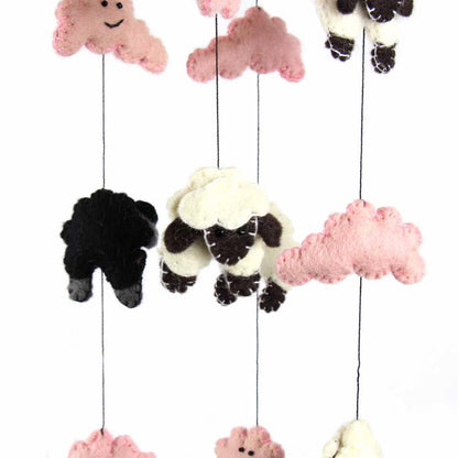 Counting Sheep Mobile - Pink - Global Groove    Home Decor Supply | Online Retail | ShoreShopper.com