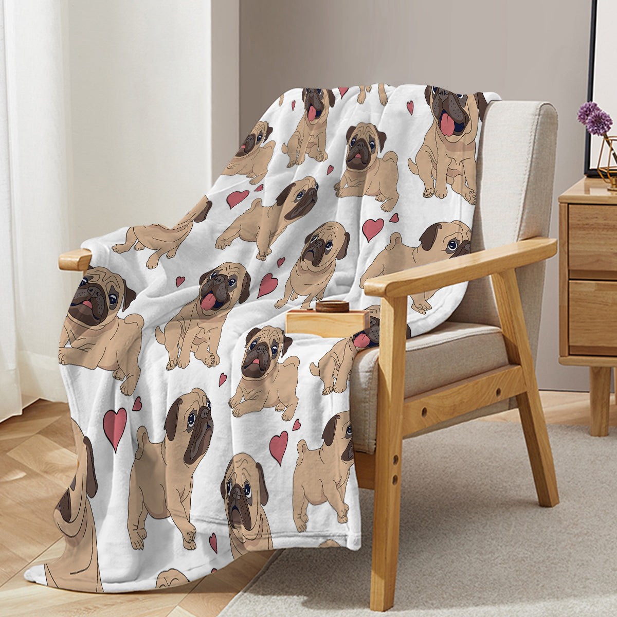 1pc Cute Khabba Dog Cute And Fun Pattern Soft Printed Flannel Sofa Blanket Comfortable And Warm Home Use Suitable For Bed Sofa Camping And Multi Scene Seasonal Use    Home Decor Supply | Online Retail | ShoreShopper.com