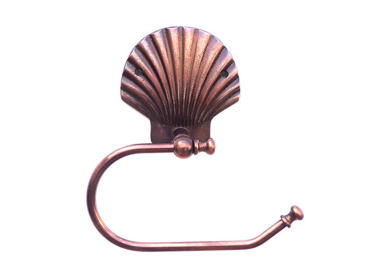 Antique Copper Seashell Hand Towel Holder 10""    Home Decor Supply | Online Retail | ShoreShopper.com