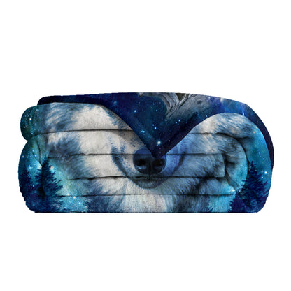 1pc Starry Wolf Pack Soft Printed Flannel Sofa Blanket Comfortable And Warm Home Use Suitable For Bed Sofa Camping And Multi Scene Seasonal Use    Home Decor Supply | Online Retail | ShoreShopper.com