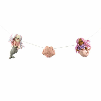 Mermaid Felt Garland - Global Groove    Home Decor Supply | Online Retail | ShoreShopper.com