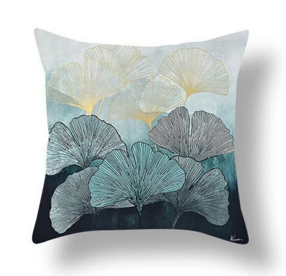 Ginkgo Leaf Printed Peach Skin Velvet Pillowcase    Home Decor Supply | Online Retail | ShoreShopper.com
