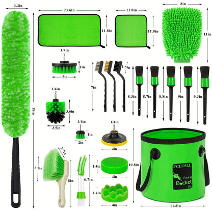Car Full Interior & Exterior Cleaning Detailing Kit w/ Vacuum, Windshield Cleaner, Drill Brush Kit & More    Home Decor Supply | Online Retail | ShoreShopper.com
