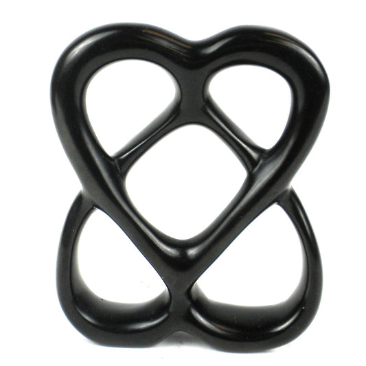 Double Heart 4 inch Black    Home Decor Supply | Online Retail | ShoreShopper.com