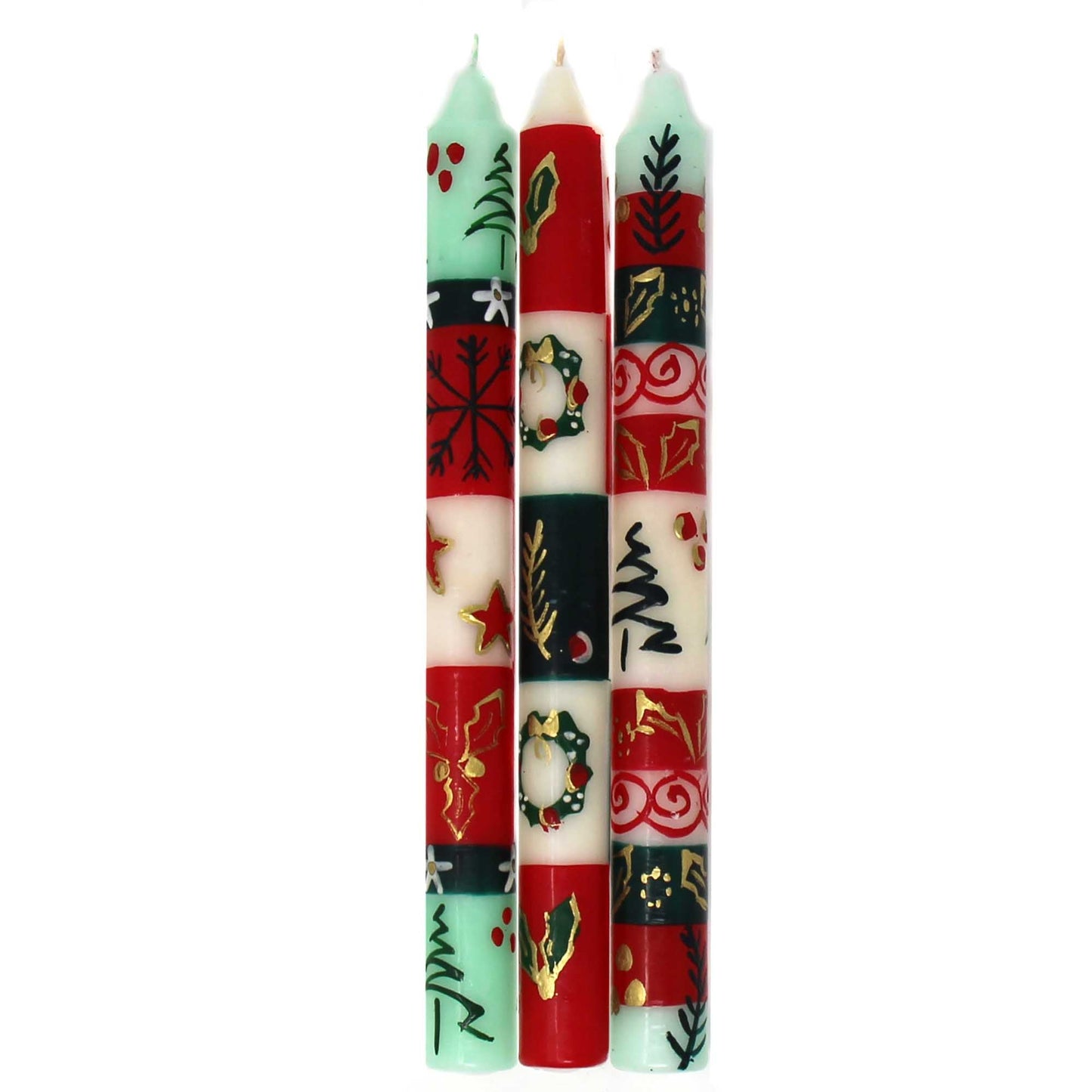 Set of Three Boxed Tall Hand-Painted Candles - Ukhisimui Design - Nobunto    Home Decor Supply | Online Retail | ShoreShopper.com