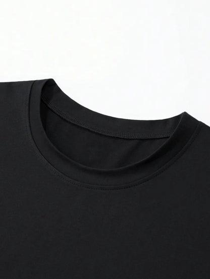 One Piece Long Sleeve T-Shirt | Simple Letter Theme Print, American Street Fashion, Crew Neck, Loose Fit, Slight Stretch Fabric, Color Random, All-Season    Home Decor Supply | Online Retail | ShoreShopper.com