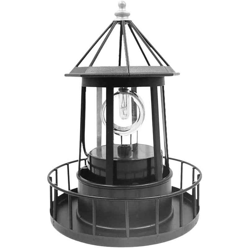 Large Solar Rotating Lighthouse Led Lawn Lamp