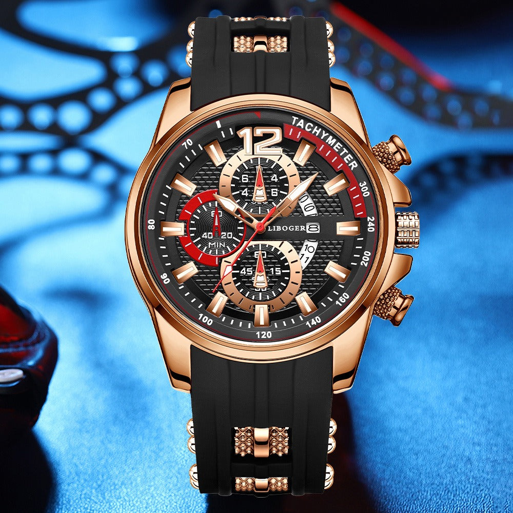 1pc Men'S Fashion Casual Quartz Watch, Silicone Strap, Date Display - Stylish Casual Wristwatch for Casual Attire, Casual Wristwatch | Sporty Watch Design | Quartz Movement, Thanksgiving, Christmas The Perfect Gift Reloj Para    Home Decor Supply | Online Retail | ShoreShopper.com