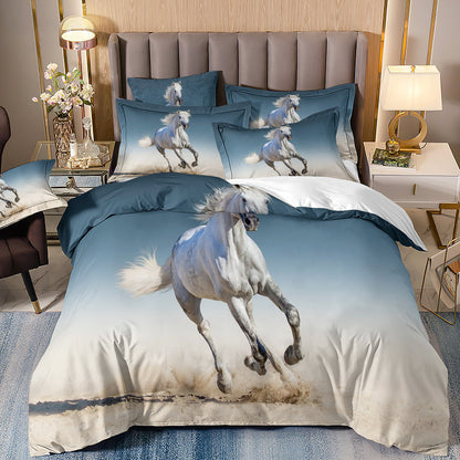 Horse Series 3D Digital Printing Bed Three-piece Set    Home Decor Supply | Online Retail | ShoreShopper.com