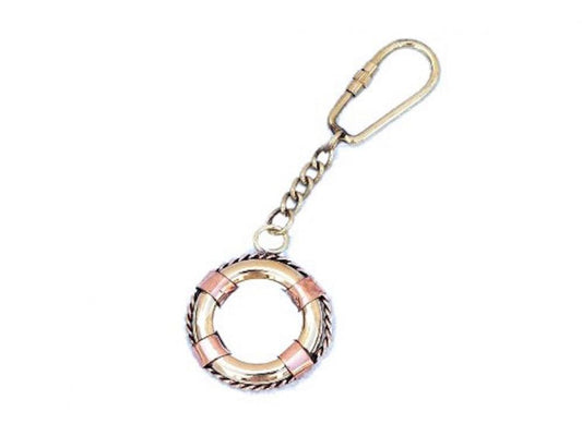 Solid Brass Lifering Keychain 5""    Home Decor Supply | Online Retail | ShoreShopper.com