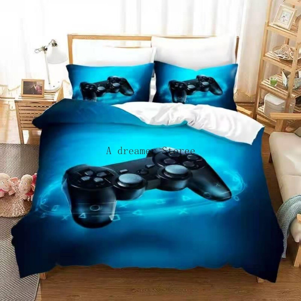 Digital 3D Game Controller Pattern Printed Bedding Three-Piece Set    Home Decor Supply | Online Retail | ShoreShopper.com