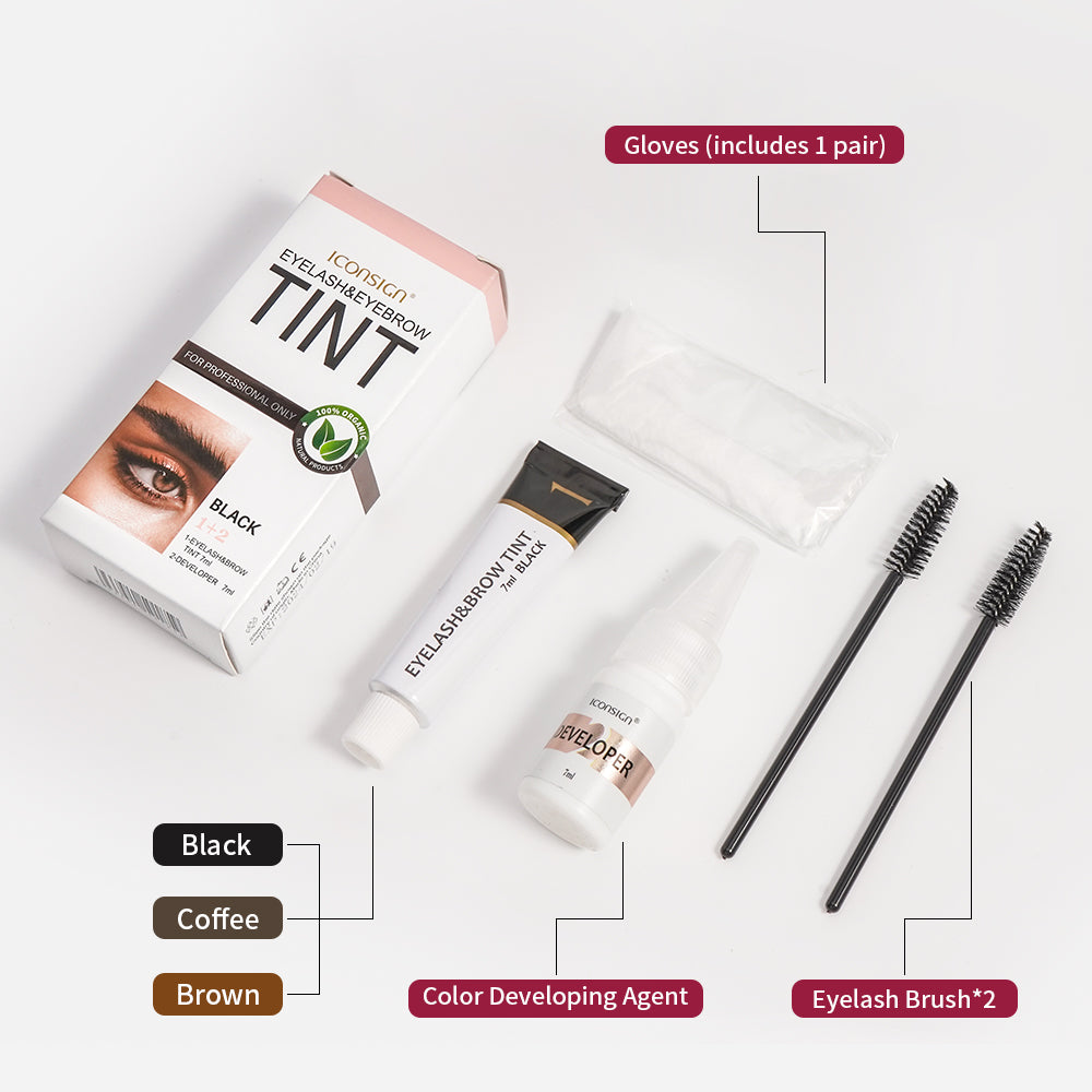 ICONSIGN Eyelash Eyebrow Dye Tint Kit Brow Mascara Tinting Dye - ShoreCo.Shop