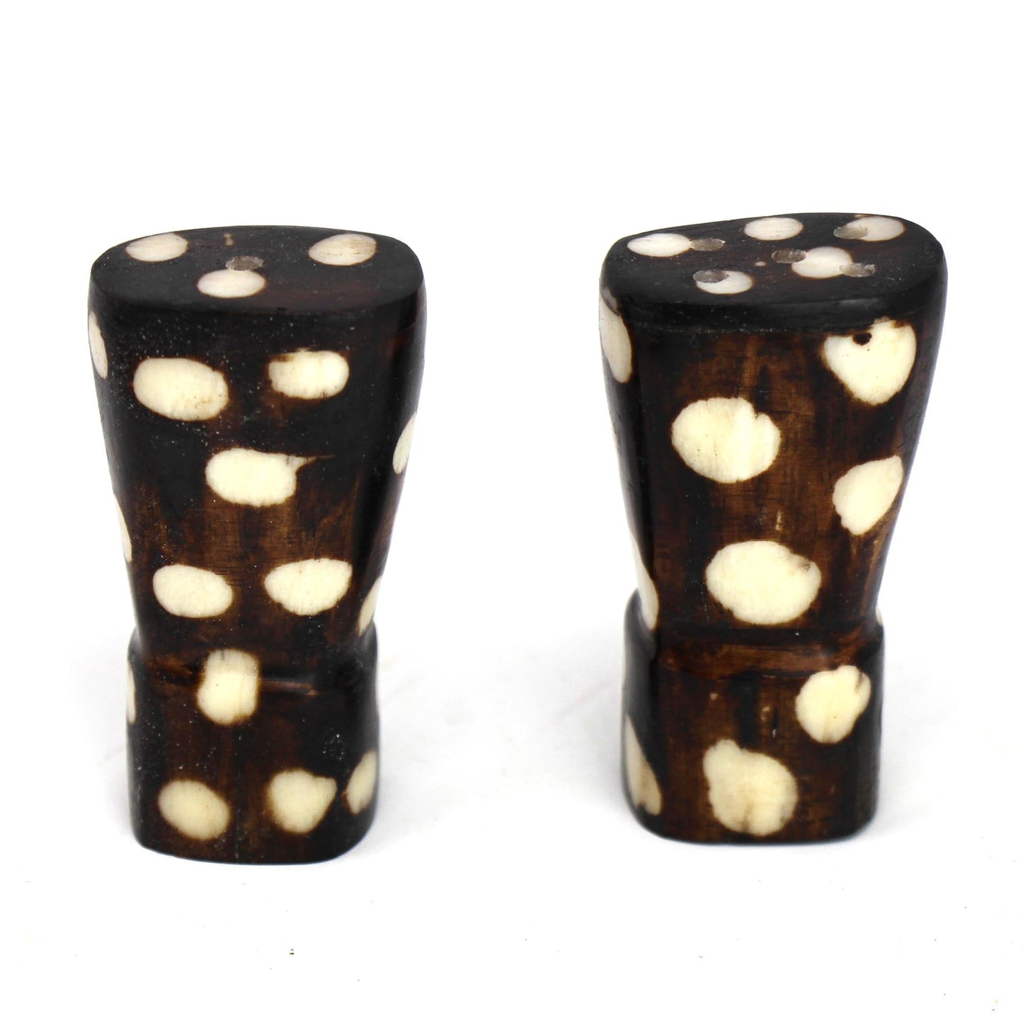African Natural Bone Salt & Pepper Shakers, Traditional Batik Designs    Home Decor Supply | Online Retail | ShoreShopper.com