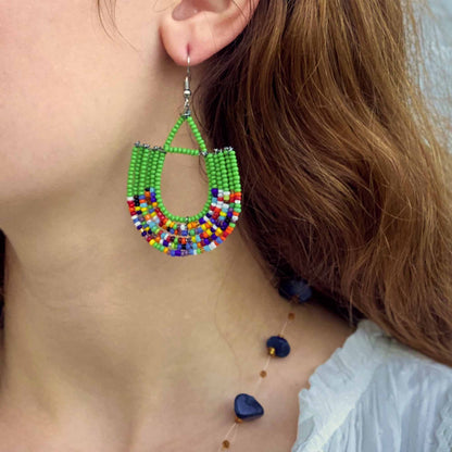 Maasai Bead Basket Dangle Earrings    Home Decor Supply | Online Retail | ShoreShopper.com