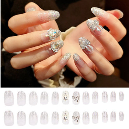 Nail Art Finished Crown Bow Knot Drill Fake Nail Patch    Home Decor Supply | Online Retail | ShoreShopper.com