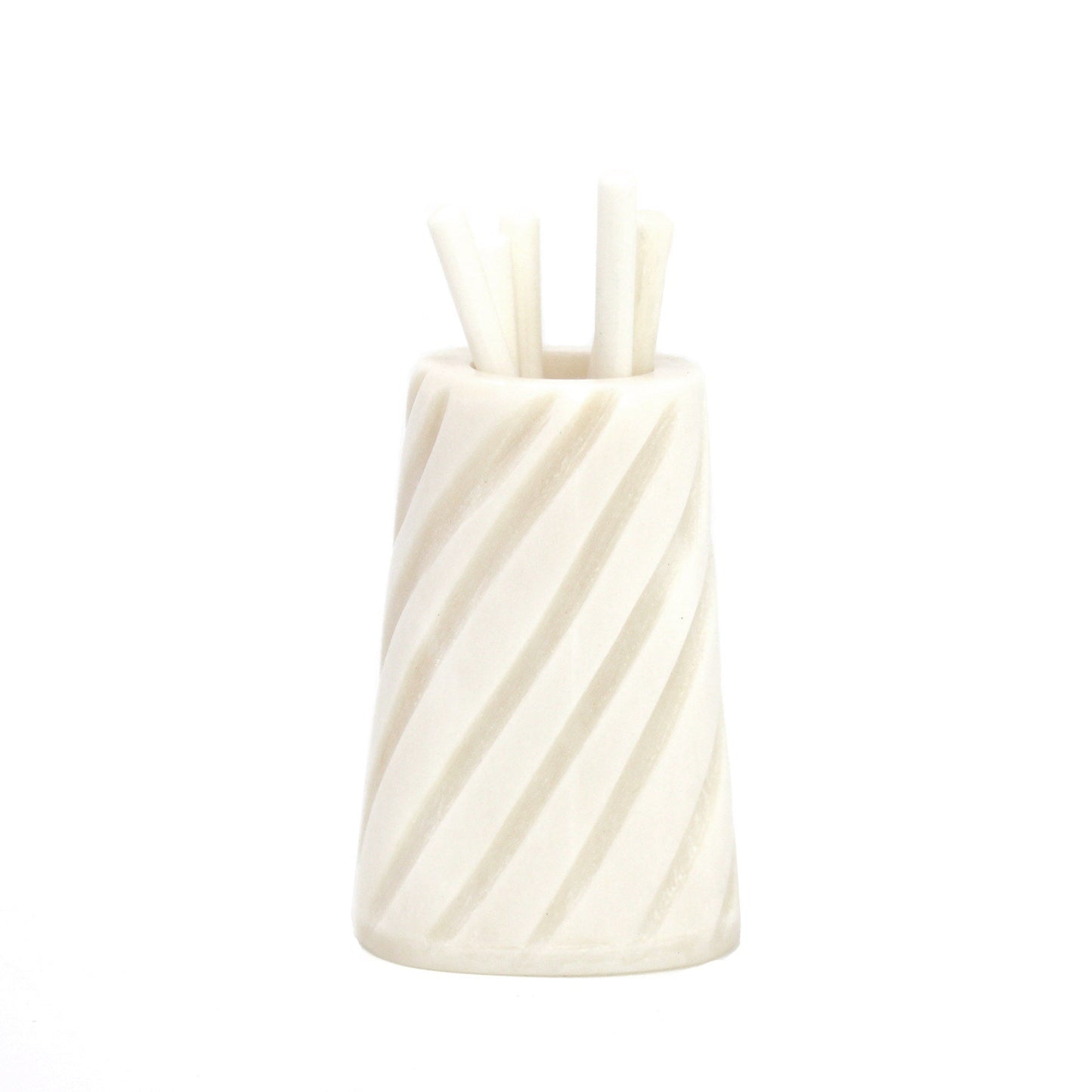 Hand-caved Cocktail Picks & Jar in Natural Bone    Home Decor Supply | Online Retail | ShoreShopper.com