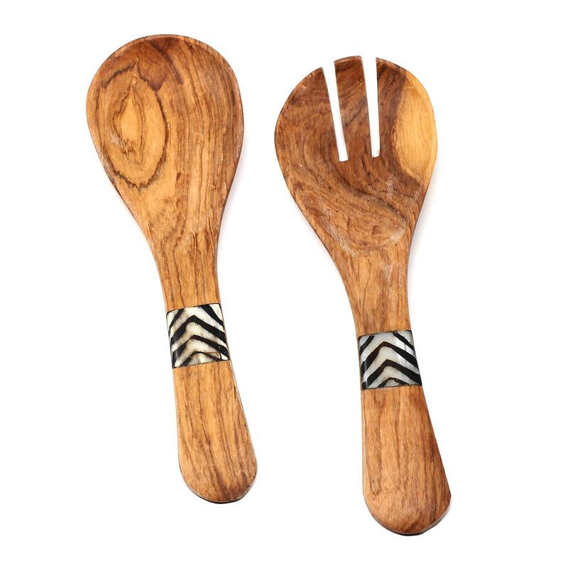 Olive Wood Serving Set, Small with Batik Inlay    Home Decor Supply | Online Retail | ShoreShopper.com