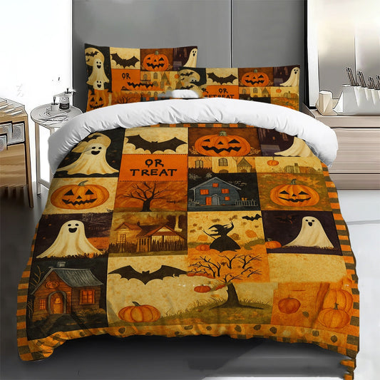 Wansheng Pumpkin Ghost Digital Printed Bed Three Piece Set    Home Decor Supply | Online Retail | ShoreShopper.com