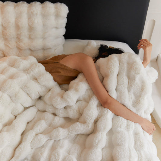 The Fur Rabbit Hair Sofa Blanket Is Simple And Luxurious    Home Decor Supply | Online Retail | ShoreShopper.com