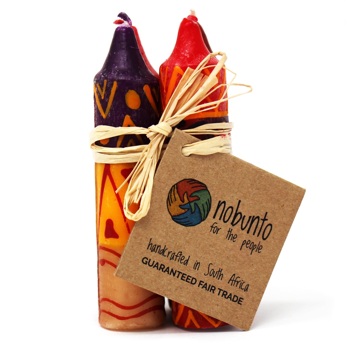 Hand-Painted 4" Dinner or Shabbat Candles, Set of 4  (Indabuko Design)    Home Decor Supply | Online Retail | ShoreShopper.com
