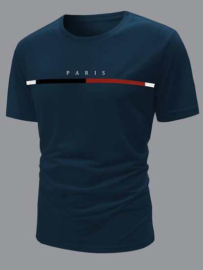 Men's  Paris Short-Sleeve Crew Neck Fitted T-Shirts    Home Decor Supply | Online Retail | ShoreShopper.com