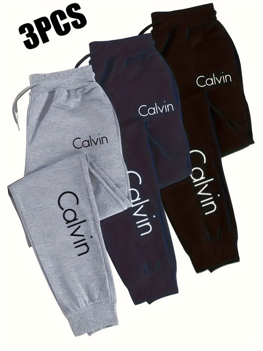 3pcs Oversized Men's Casual Jogging Pants with Adjustable Elastic Drawstring Waistband, Suitable for Gym, Training, And Autumn Casual Wear. Comfortable Elastic Fabric, Breathable Material, Loose Fit, Essential for Sports Enth    Home Decor Supply | Online Retail | ShoreShopper.com
