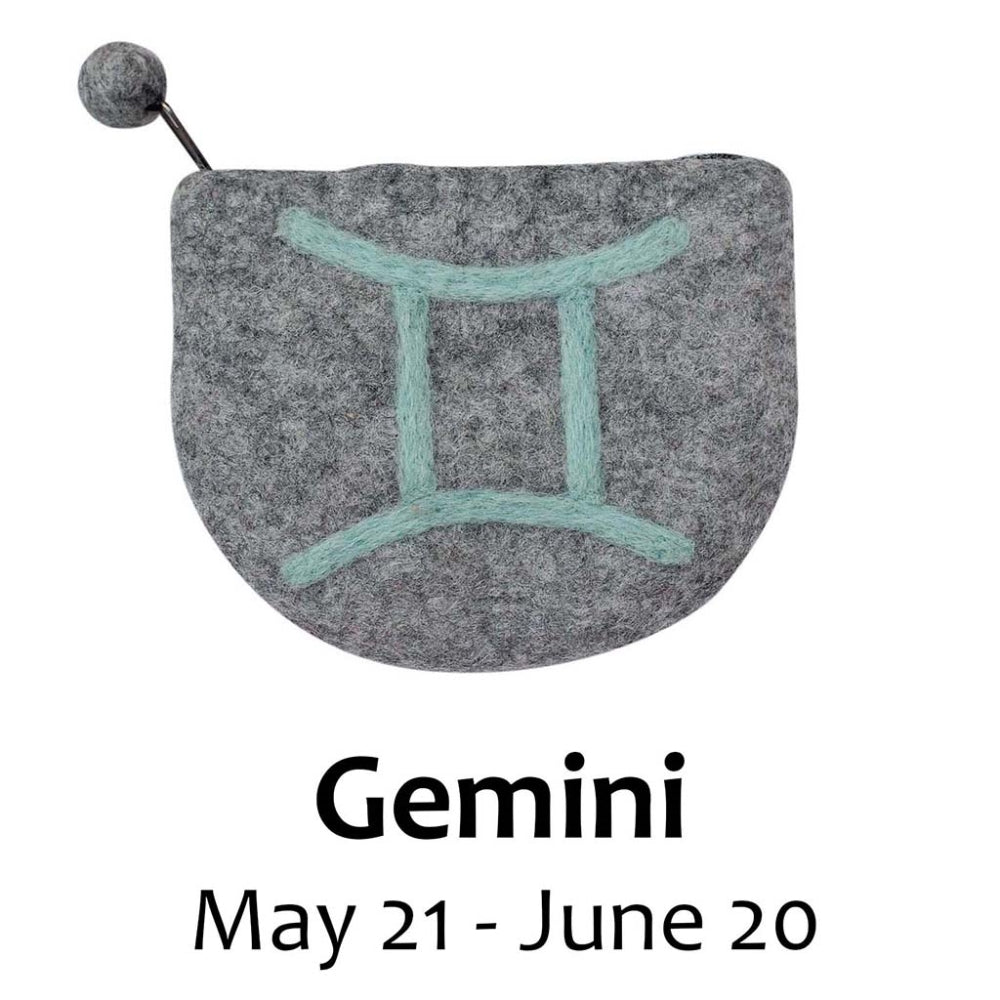 Felt Gemini Zodiac Coin Purse - Global Groove    Home Decor Supply | Online Retail | ShoreShopper.com