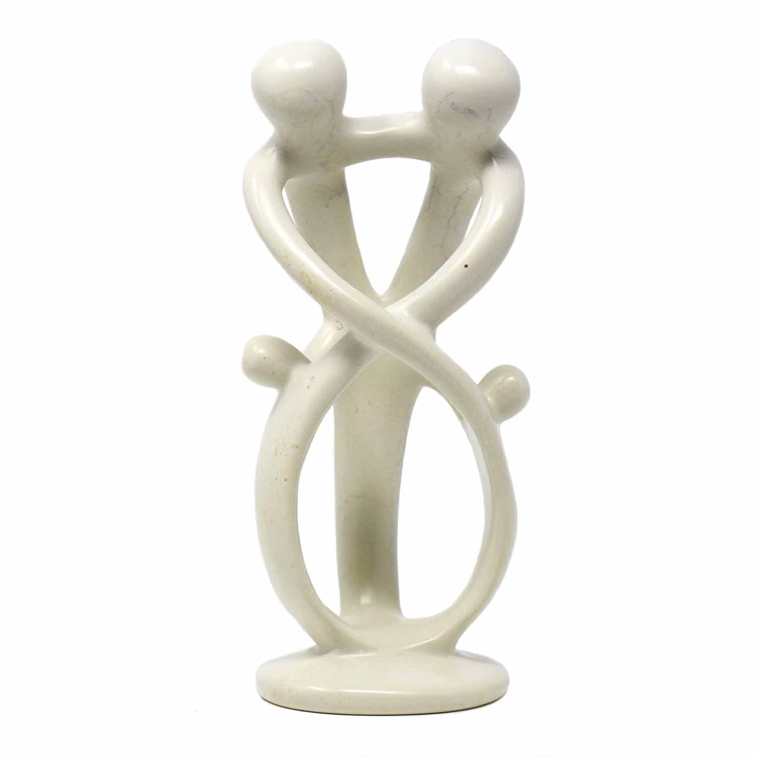 Natural 10-inch Tall Soapstone Family Sculpture - 2 Parents 2 Children - Smolart    Home Decor Supply | Online Retail | ShoreShopper.com