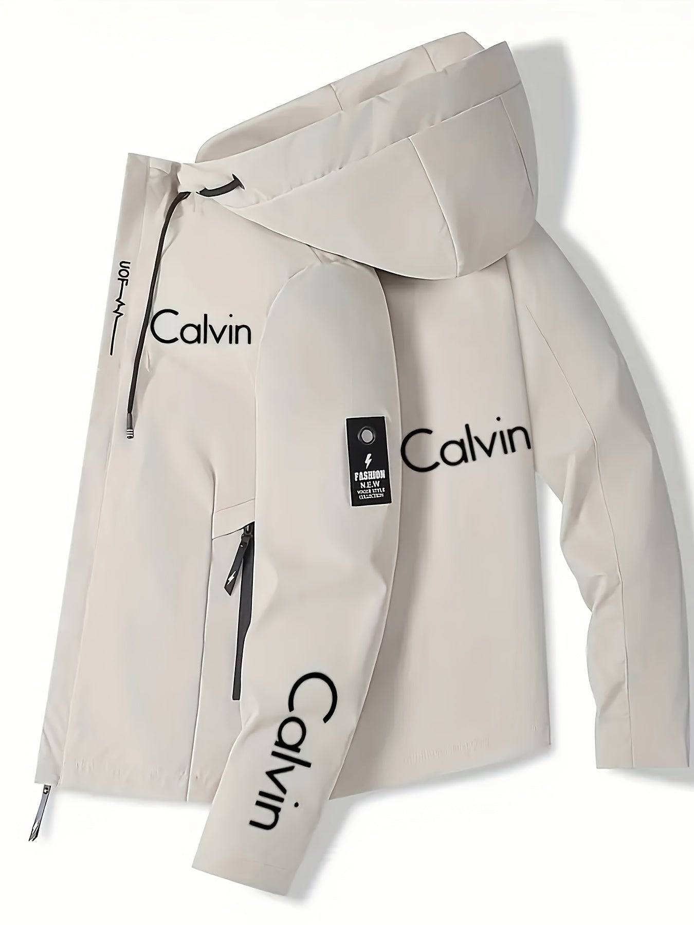 Calvin Men'S Durable Casual Hooded Motorcycle Jacket | Regular Fit, Crew Neck, Zippered Pockets, Adjustable Drawstring Hood, Machine Washable, Random Print Design, Zippered Storage, Perfect for Spring/Fall Outdoor Riding & Ca    Home Decor Supply | Online Retail | ShoreShopper.com