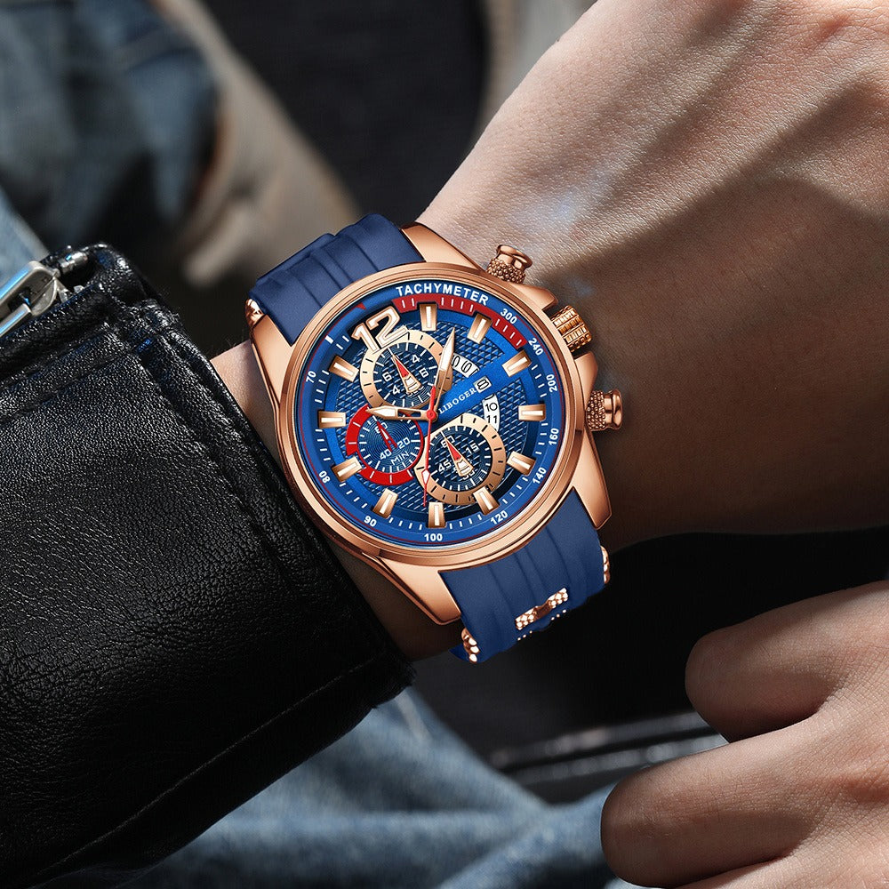 1pc Men'S Fashion Casual Quartz Watch, Silicone Strap, Date Display - Stylish Casual Wristwatch for Casual Attire, Casual Wristwatch | Sporty Watch Design | Quartz Movement, Thanksgiving, Christmas The Perfect Gift Reloj Para    Home Decor Supply | Online Retail | ShoreShopper.com