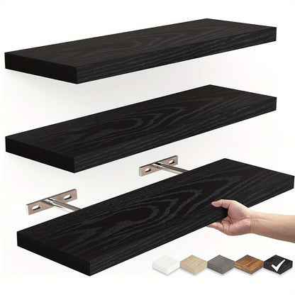 Solid Wood Floating Wall Shelf - Minimalist Hanging Storage for Home and Office    Home Decor Supply | Online Retail | ShoreShopper.com