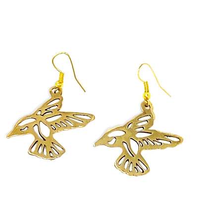 Pair of Birds in Tumbaga Gold Drop Earrings    Home Decor Supply | Online Retail | ShoreShopper.com