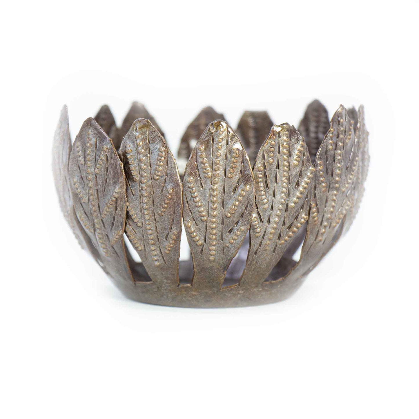 Decorative Drum Art Bowl or Votive, Mango Leaf    Home Decor Supply | Online Retail | ShoreShopper.com