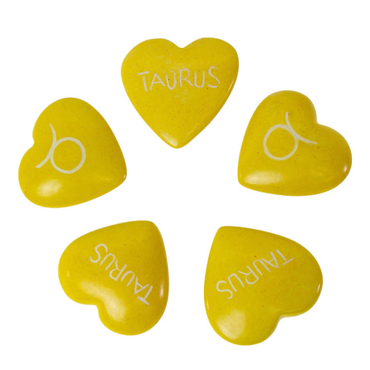 Zodiac Soapstone Hearts, Pack of 5: TAURUS    Home Decor Supply | Online Retail | ShoreShopper.com