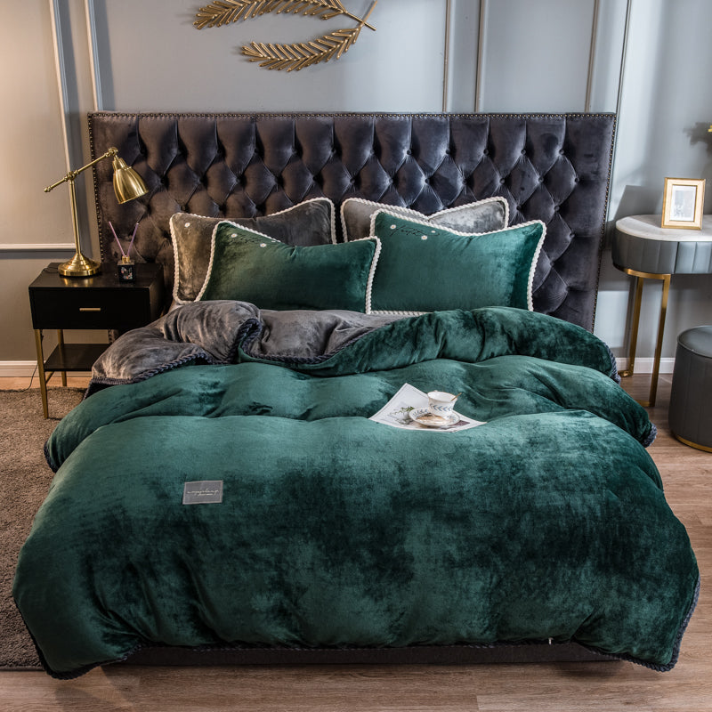 Single Piece Of Velvet Milk Velvet Solid Color Quilt Cover    Home Decor Supply | Online Retail | ShoreShopper.com
