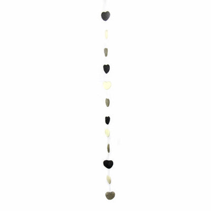 Hand Crafted Felt from Nepal: Hearts Garland, Grey    Home Decor Supply | Online Retail | ShoreShopper.com