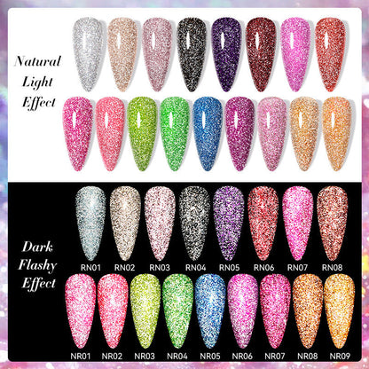 Nail Art Fluorescent Crushed Diamond Gel Polish    Home Decor Supply | Online Retail | ShoreShopper.com
