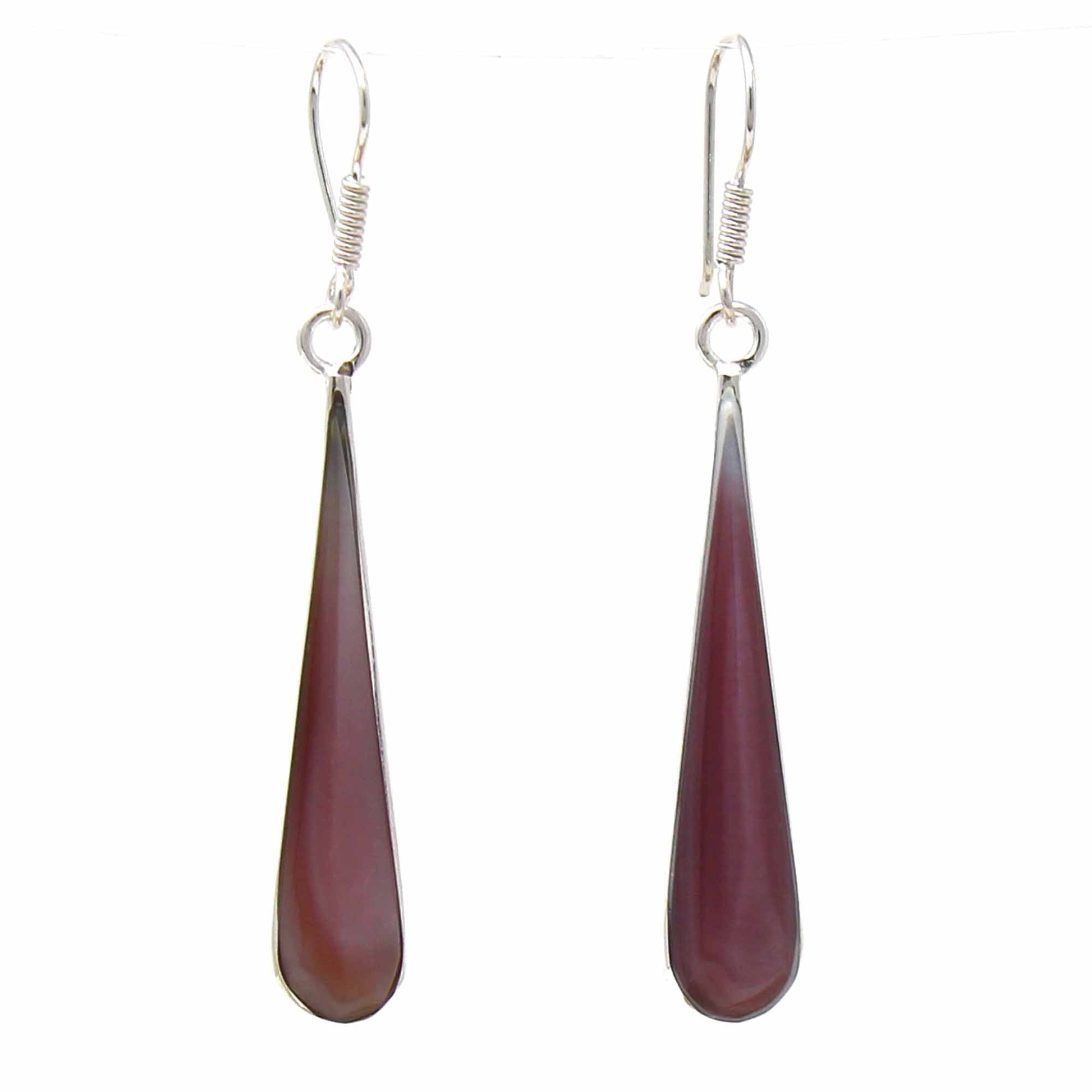 Pink Clam Shell Elongated Teardrop Earrings    Home Decor Supply | Online Retail | ShoreShopper.com