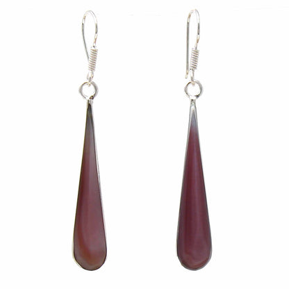 Pink Clam Shell Elongated Teardrop Earrings    Home Decor Supply | Online Retail | ShoreShopper.com