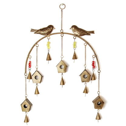 Handcrafted Bird Chime, Recycled Iron and Glass Beads    Home Decor Supply | Online Retail | ShoreShopper.com