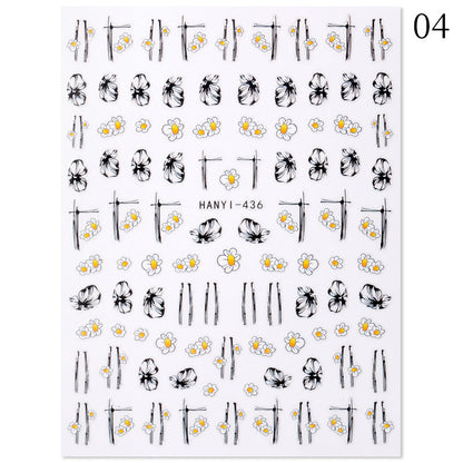 New Hot 3D Coconut Tree Sunflower Nail Sticker Leopard Butterfly Flower Nail Art Sticker    Home Decor Supply | Online Retail | ShoreShopper.com