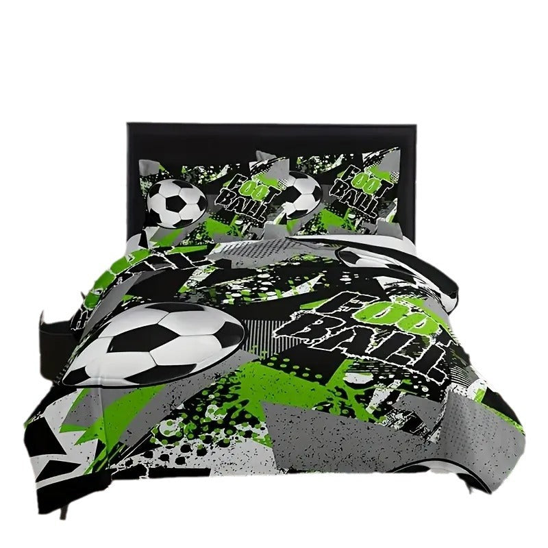Fashion Down Quilt Cover Suit Football Printed Bedding Soft And Comfortable Suitable For Bedroom    Home Decor Supply | Online Retail | ShoreShopper.com