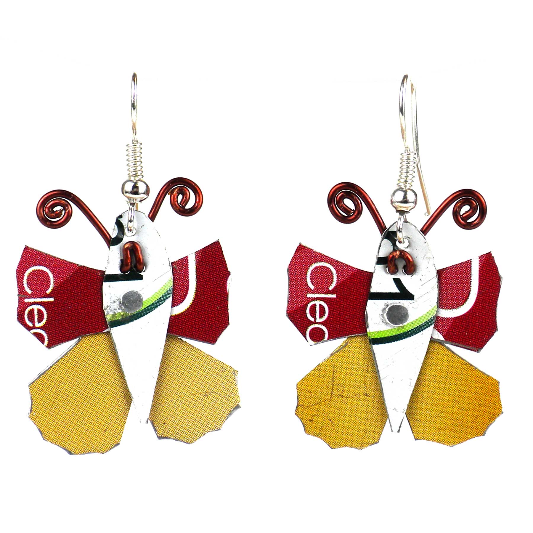Set of 10 Tin Can Butterfly Earrings    Home Decor Supply | Online Retail | ShoreShopper.com