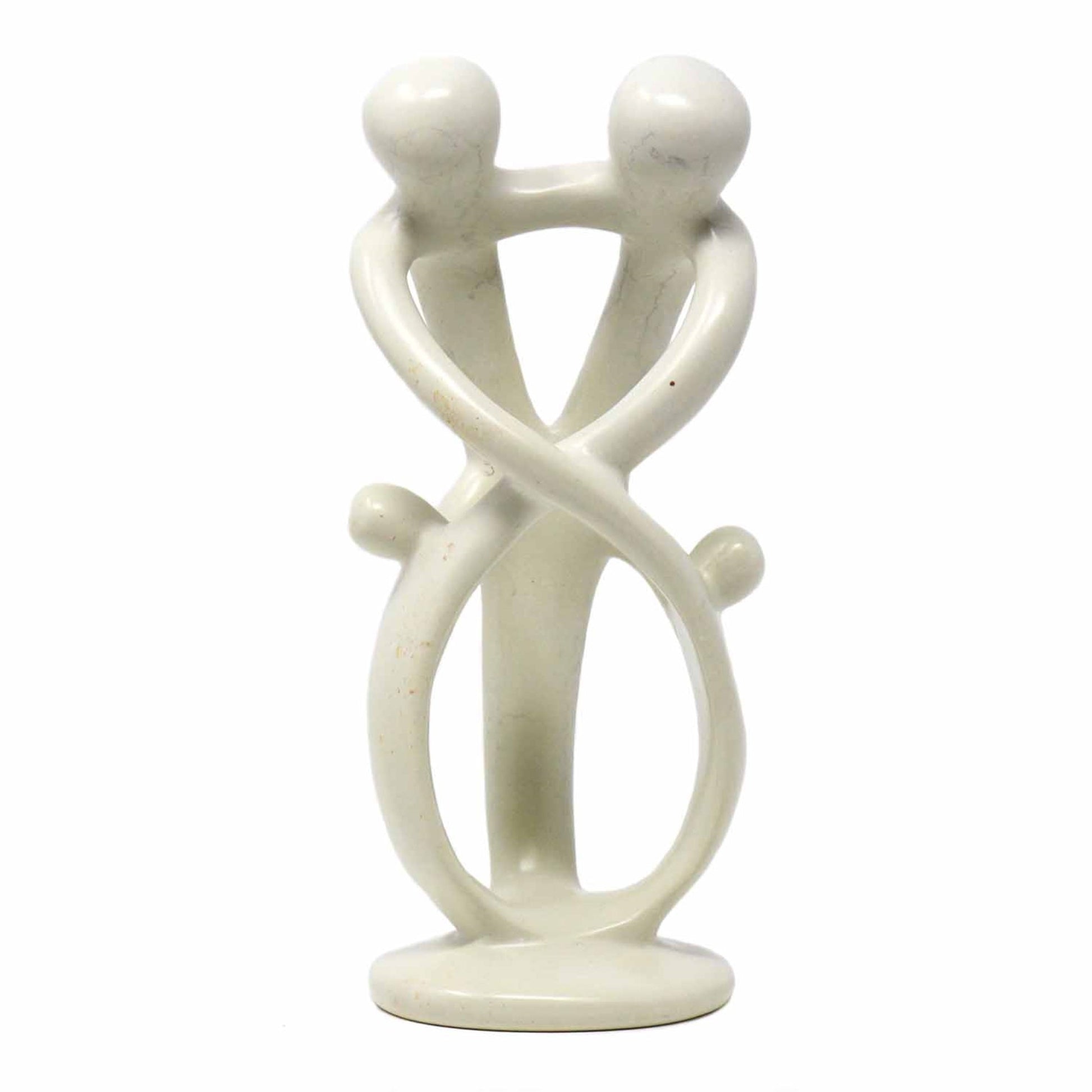 Natural 8-inch Tall Soapstone Family Sculpture - 2 Parents 2 Children - Smolart    Home Decor Supply | Online Retail | ShoreShopper.com