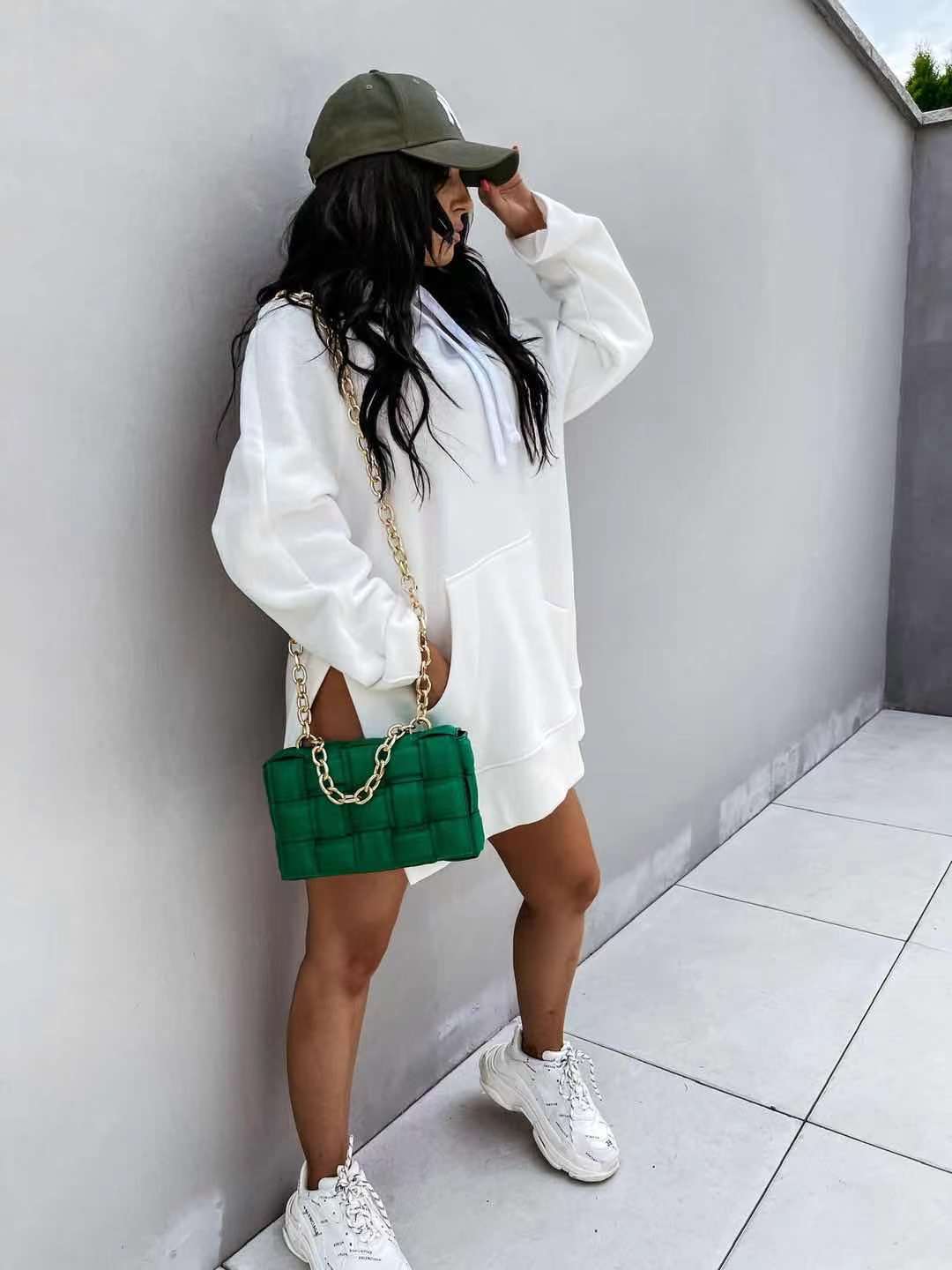 Women's Hooded Sweatshirt With Pockets Fashion Casual Split Mid-length Sweater Drawstring Tops    Home Decor Supply | Online Retail | ShoreShopper.com