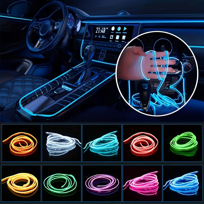 3m Interior Automotive Neon (center Console + Dashboard) with Matching Armrest Storage Box, RGB LED Light Strips for Environmental Application Control    Home Decor Supply | Online Retail | ShoreShopper.com