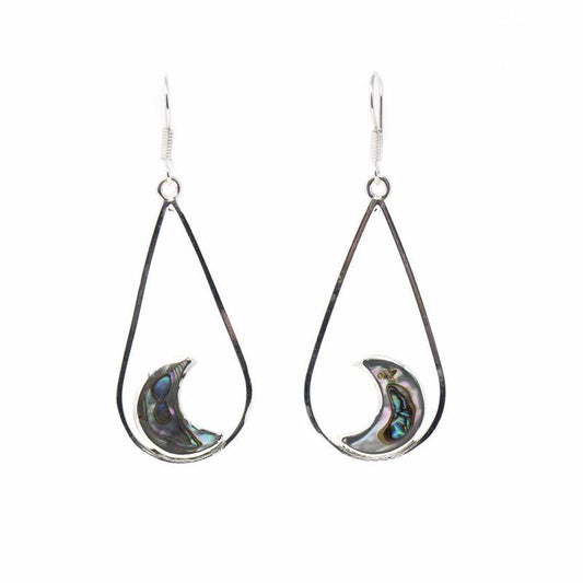 Earrings, Teardrop with Abalone Half Moons    Home Decor Supply | Online Retail | ShoreShopper.com