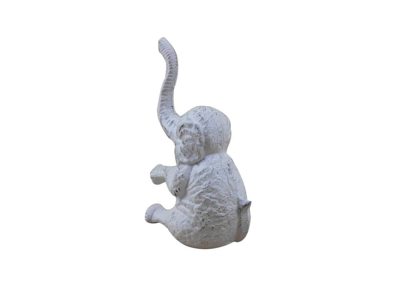 Whitewashed Cast Iron Elephant Metal Door Stop 8""    Home Decor Supply | Online Retail | ShoreShopper.com
