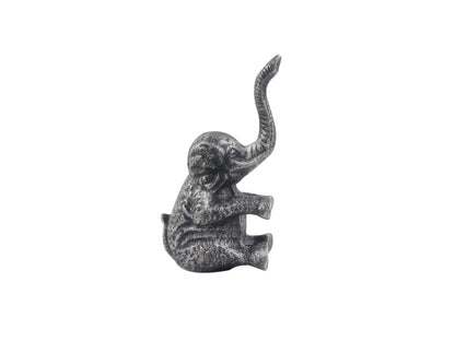 Rustic Silver Cast Iron Elephant Metal Door Stop 8""    Home Decor Supply | Online Retail | ShoreShopper.com